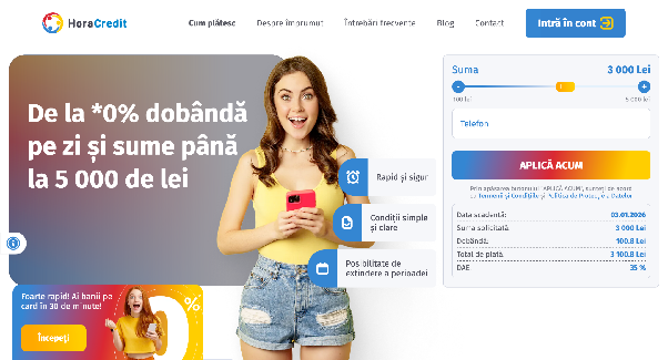 Hora Credit - Credite online rapide