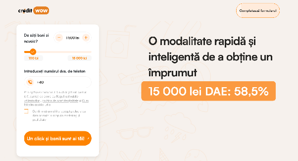 CreditWow - completare formular online